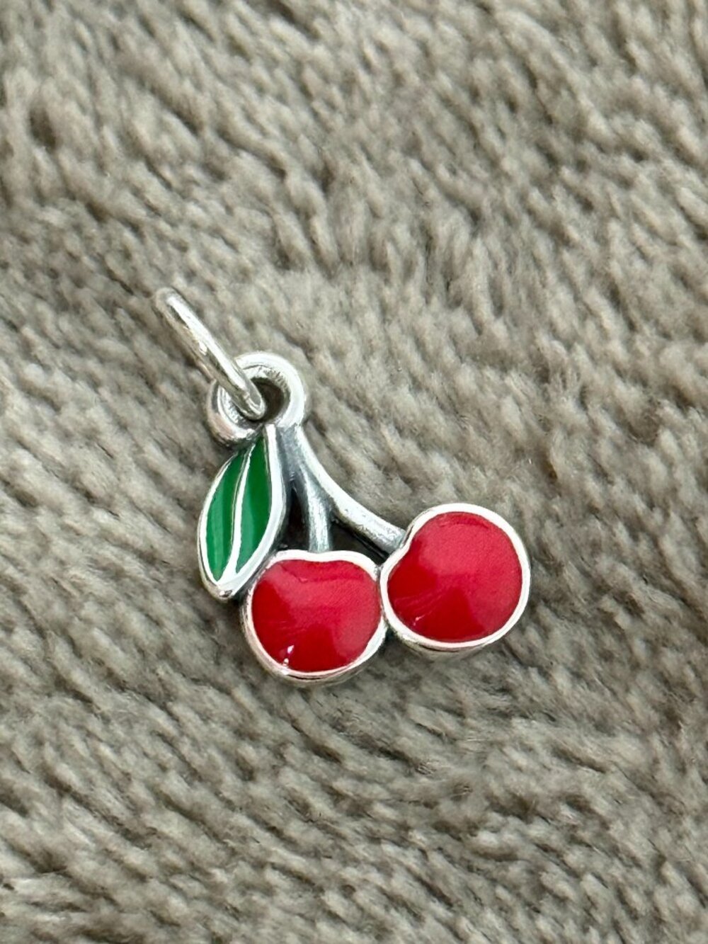 Enamel Cherries Charm James Avery Silver Dangle